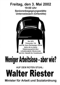 25. Roter Stuhl mit Walter Riester