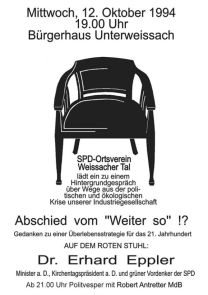 13. Roter Stuhl mit Dr. Erhard Eppler