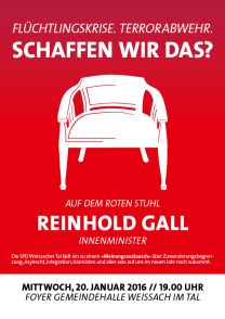 40. Roter Stuhl mit Innenminister Reinhold Gall