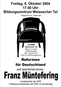 28. Roter Stuhl mit Franz Müntefering