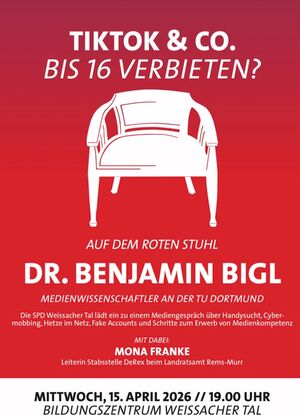 Plakat zum 45. Roten Stuhl